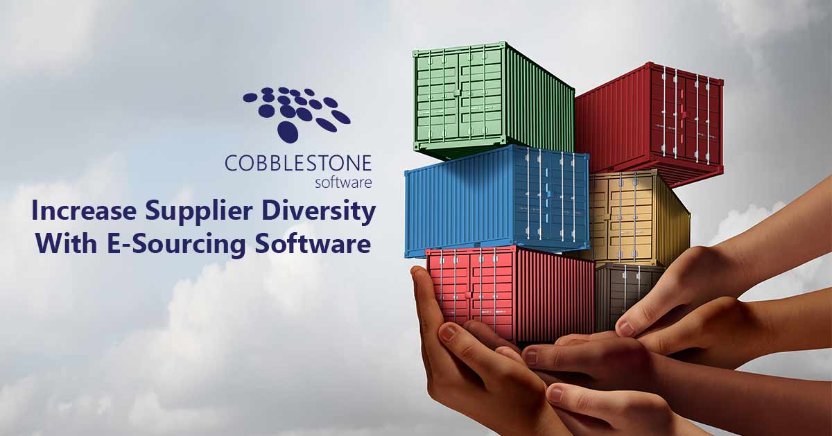CobbleStone Software's eSourcing solution can help increase supplier diversity.