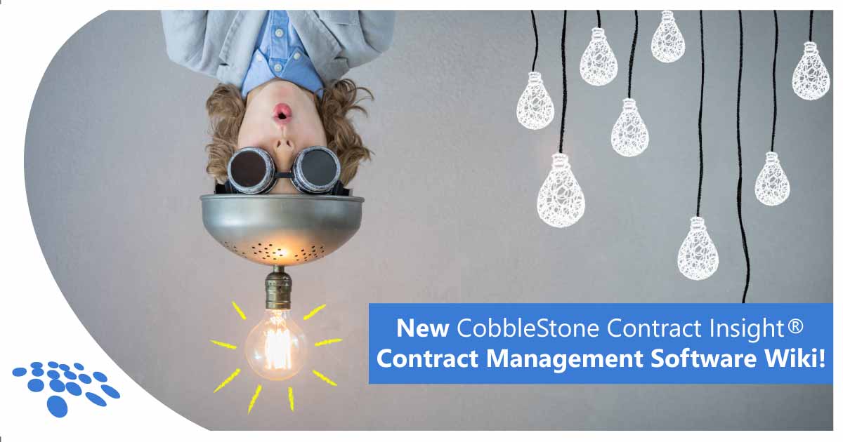 CobbleStone Software introduces the new CobbleStone Contract Insight contract management software wiki.