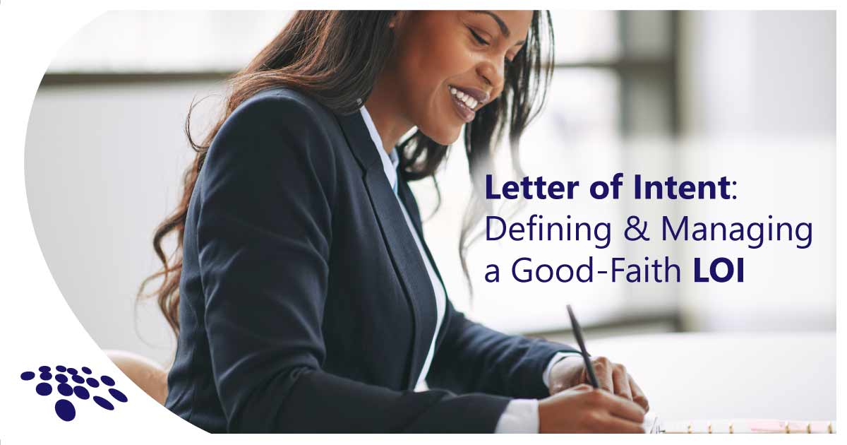 CobbleStone Software helps you define letter of intent and manage good-faith LOI.