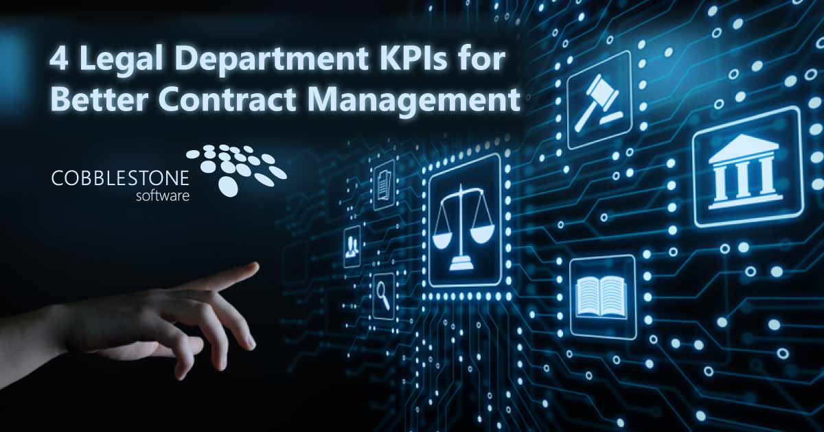 CobbleStone helps legal department hit KPIs for better contract management.