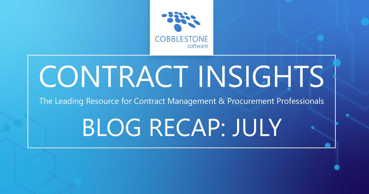 Read CobbleStone's July 2020 blog recap.