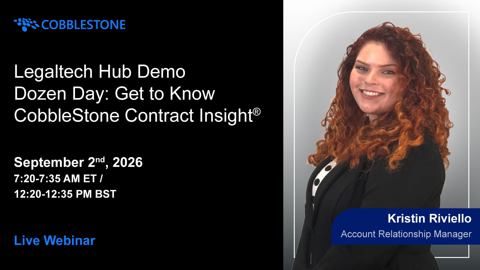 Legaltech Hub Demo Dozen Day: Get to Know CobbleStone Contract Insight