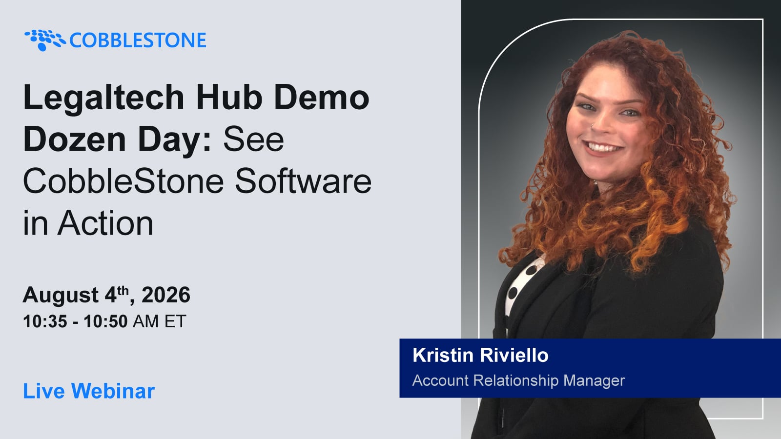 Legaltech Hub Demo Dozen Day: See CobbleStone Software in Action