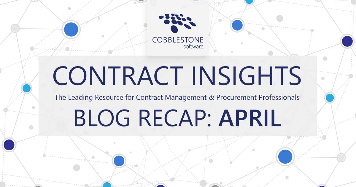 CobbleStone Software offers its April 2021 blog recap.