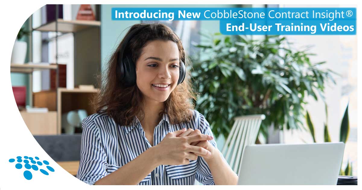 CobbleStone Software introducing new CobbleStone Contract Insight end-user training videos.