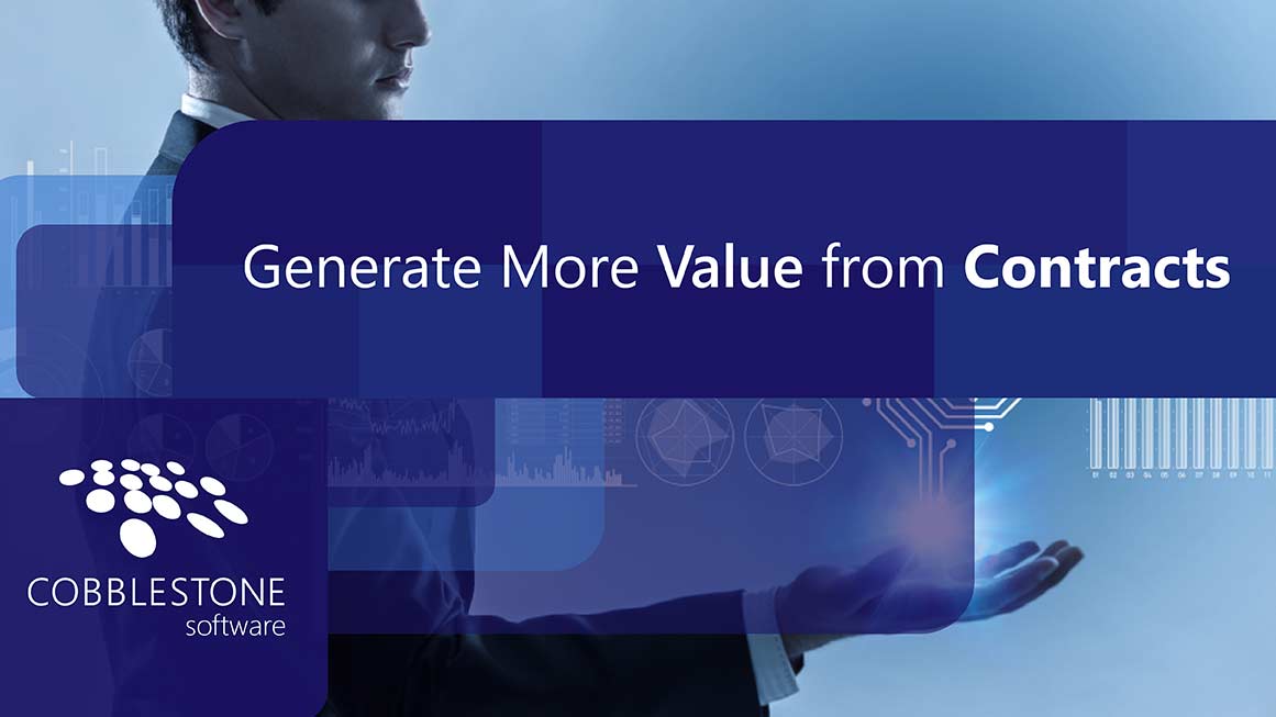 Generate more value from contracts with CobbleStone Software.
