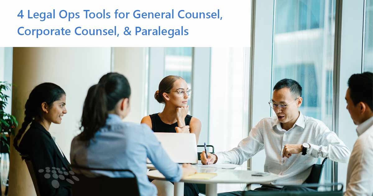 CobbleStone Software presents four legal ops tools for general counsel, corporate counsel, and paralegals.