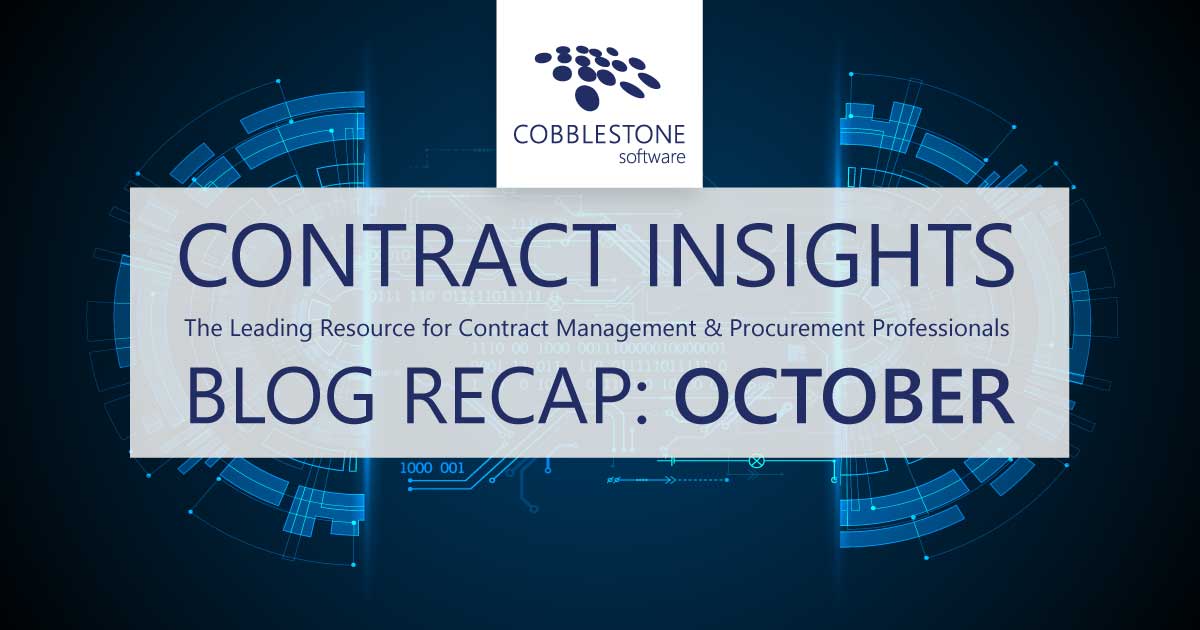 CobbleStone Software presents its blog recap for October 2021.