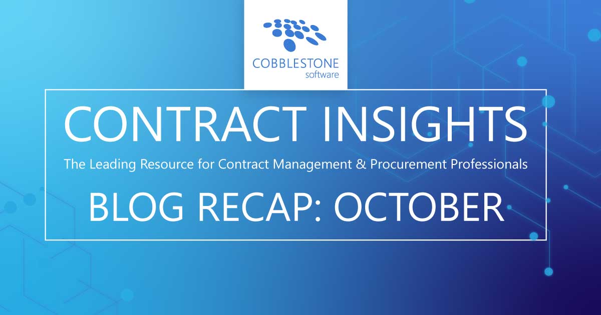 CobbleStone Software presents its October 2020 recap.