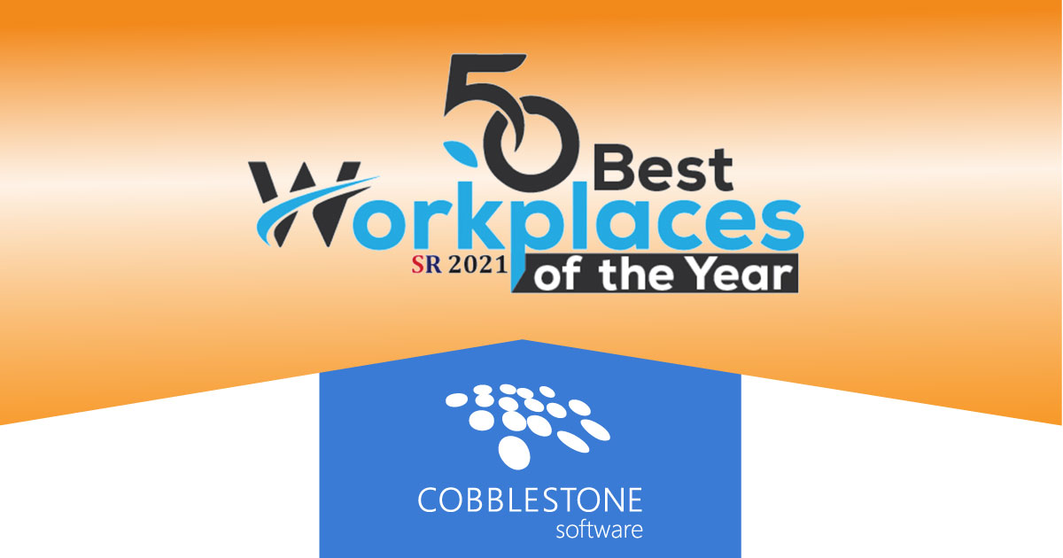 next post image CobbleStone Software has been awarded among the 50 best workplaces of the year 2021 by The Silicon Review.